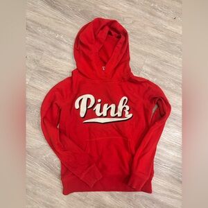 Victoria's Secret Red Hoodie with Cream Logo